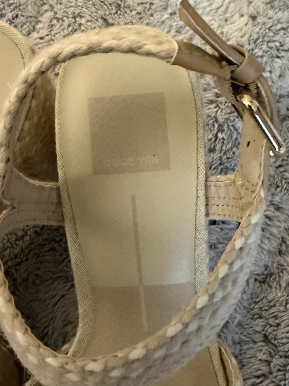 Dolce Vita Cream Braided Strap Block Heel Sandals - Picture 2 of 11